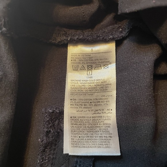 Old Navy Pixie Pants Womens 8 Black High Rise Flare Stretch Work Dress - Picture 6 of 10